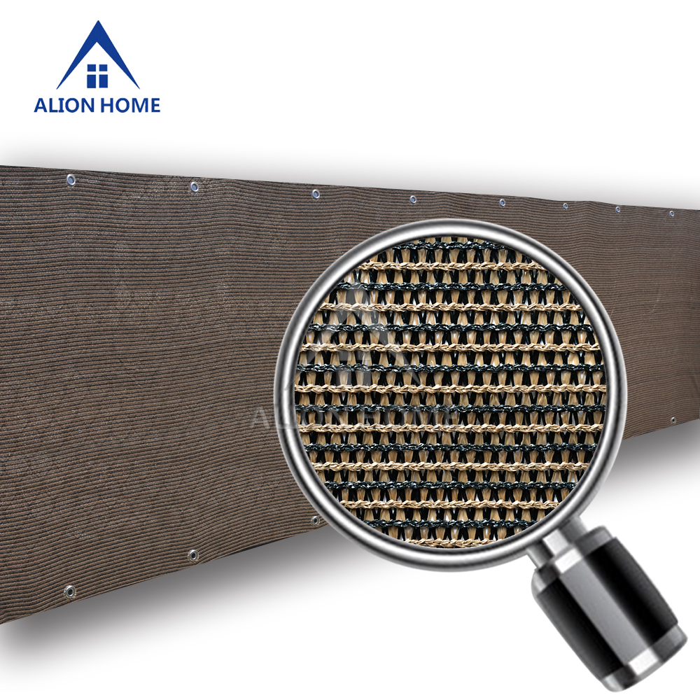 3', 4', 5', 6' Tall Outdoor Privacy Mesh Fence Screen Cover Garden Patio Brown