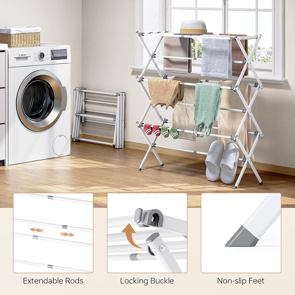 Drying Rack Clothing, Clothes Drying Rack Foldable, Laundry Drying Rack Expandab