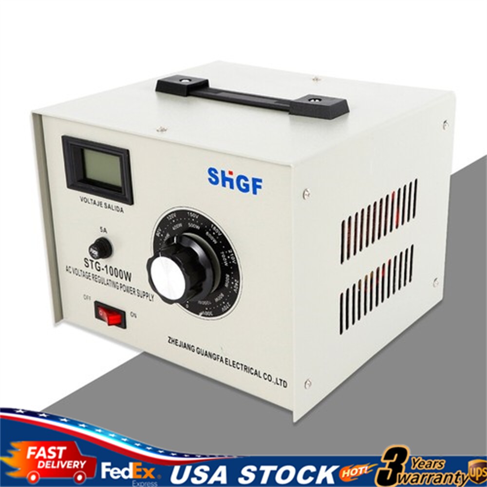 Variac Auto Transformer AC Variable Voltage Regulator Metered 1000W 0-300V USA
