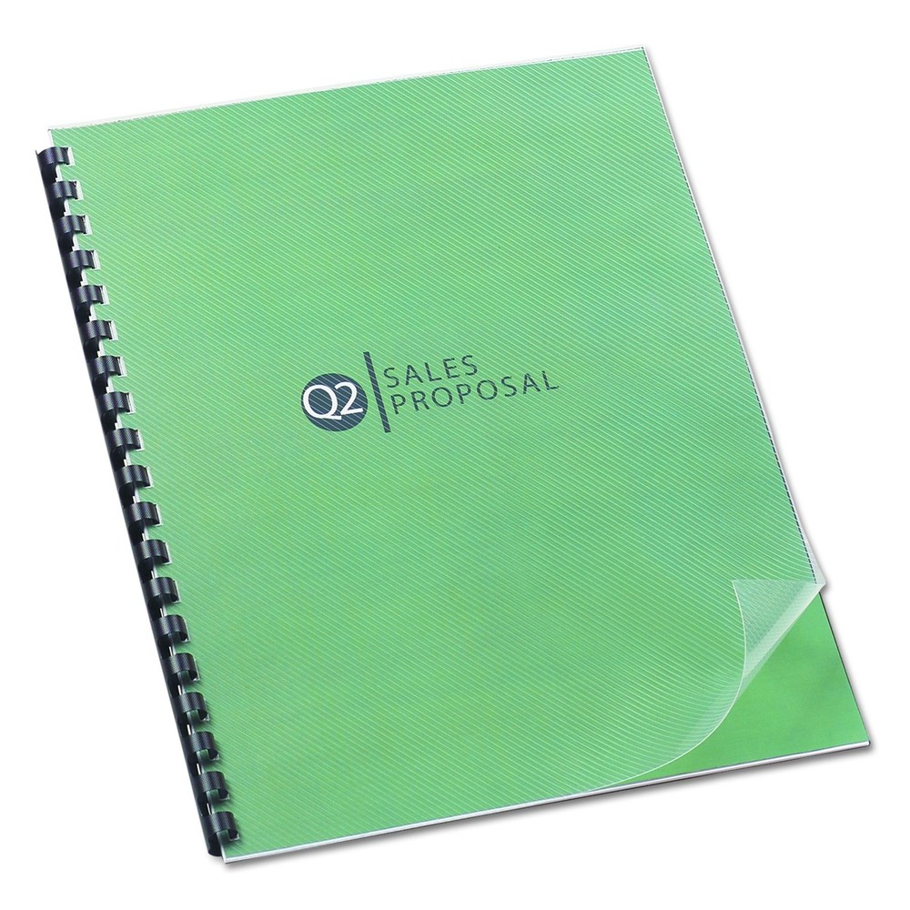 GBC Designer Premium Plus View Presentation Binding Covers Square Corners Lined
