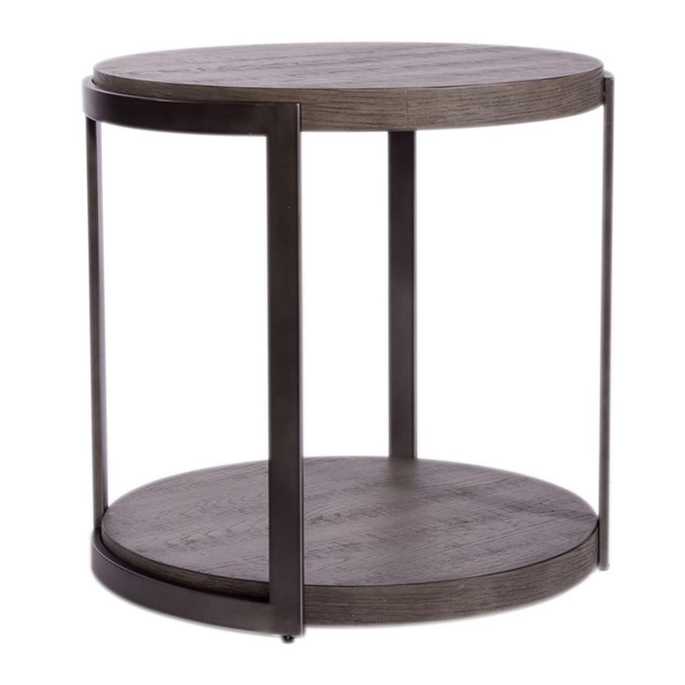 Pemberly Row Modern View Round End Table