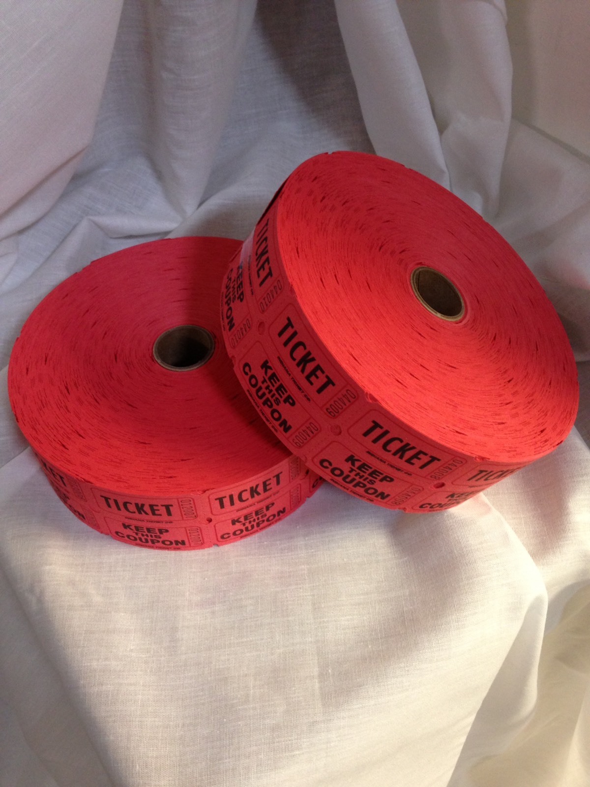 Raffle Tickets 12 Roll Deal 2000 Double Stub Per Roll Split The Pot or 50/50