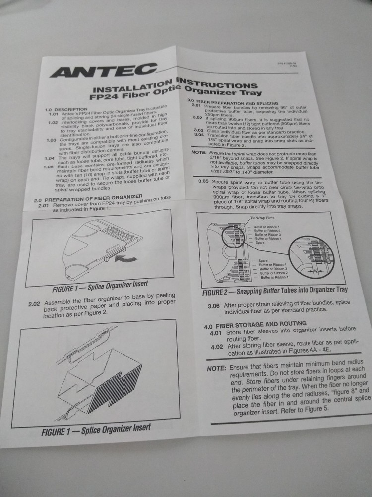 Antec FP24 Fiber Optic Splice Trays