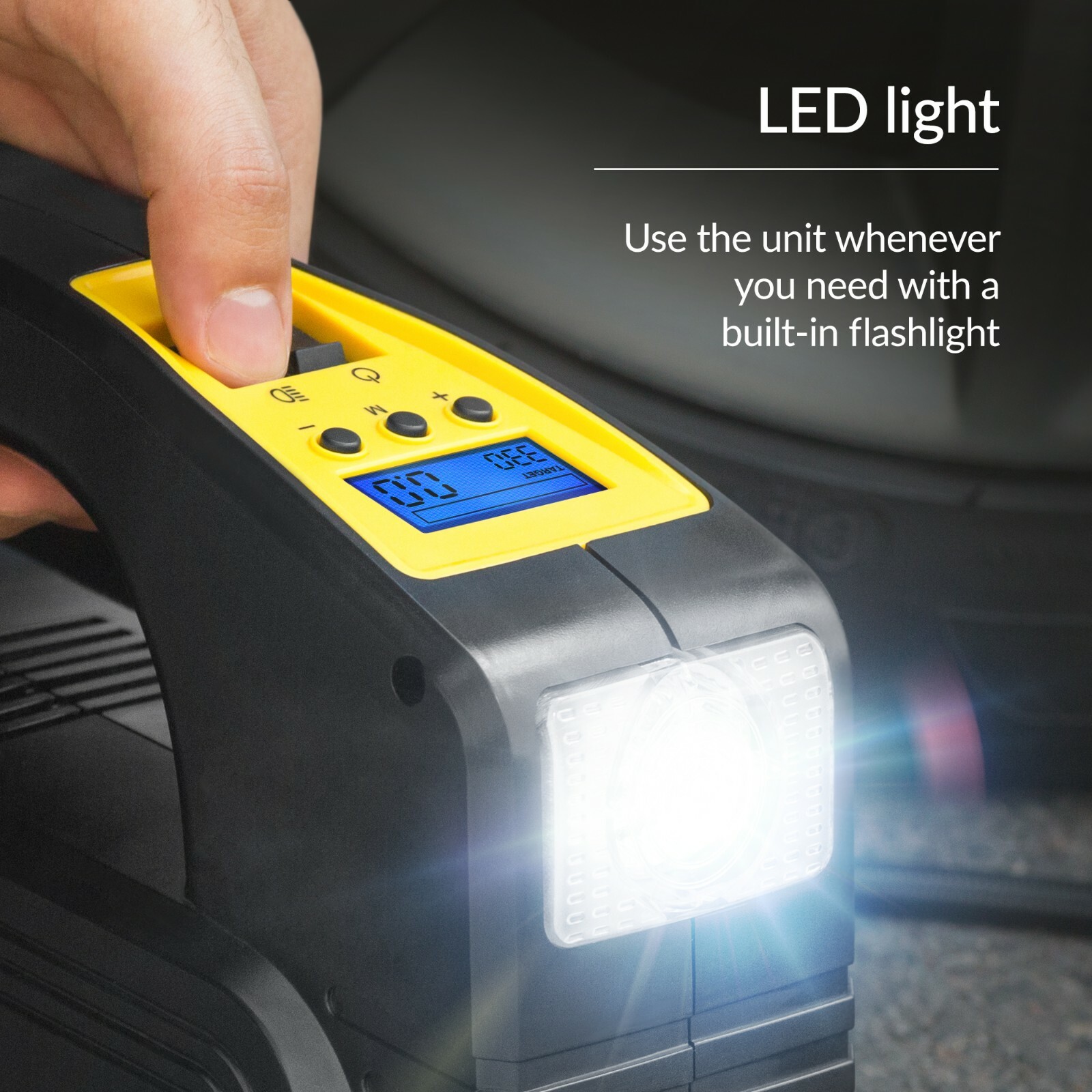 Air Compressor kensun Tire inflator portable digital Electric ac\dc