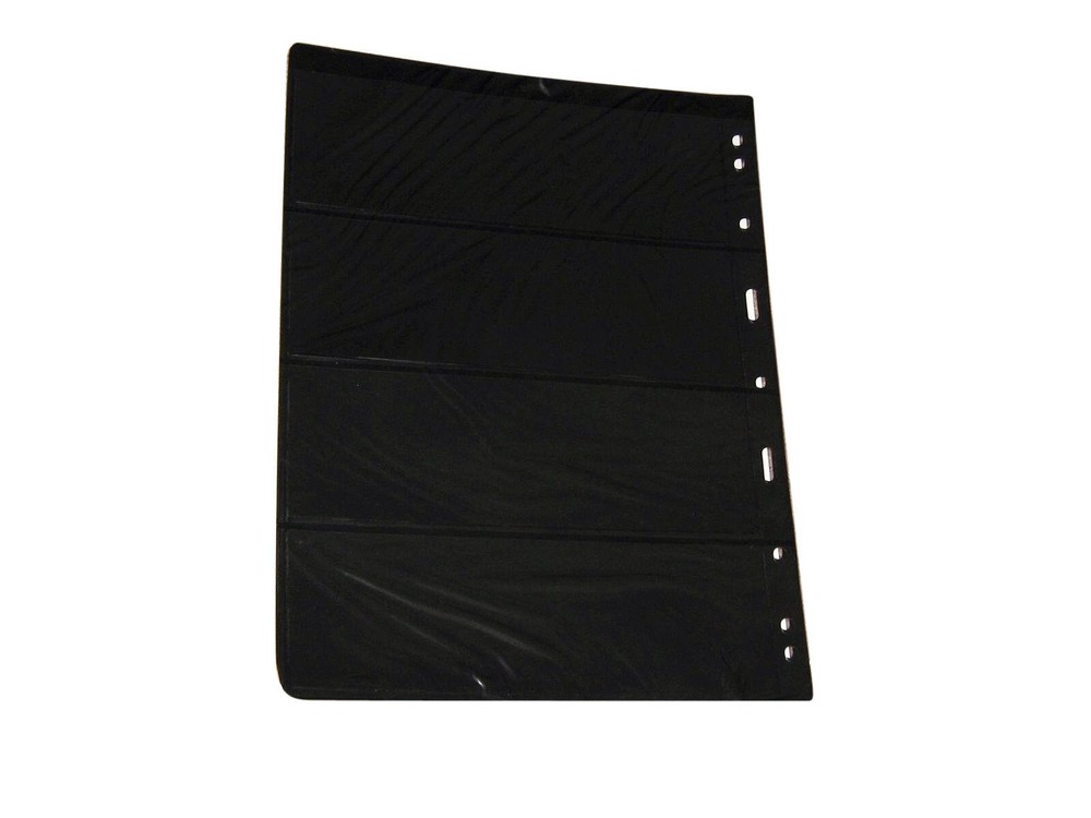 5 Lighthouse Vario 4 Pocket Black Stamp Stock Album Pages binder sheets