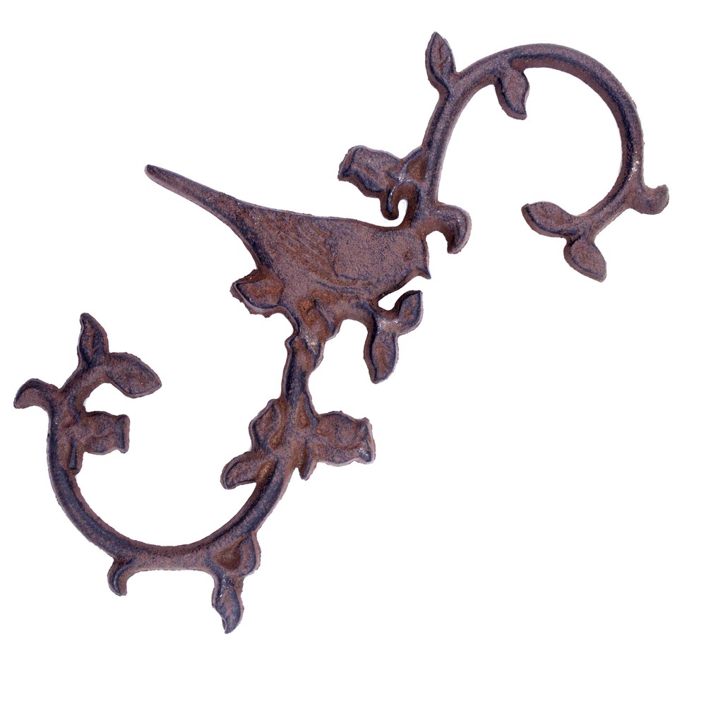 Flag Emotes Chickadee Cast Iron S Hook Plant Hanger 11.25" Long