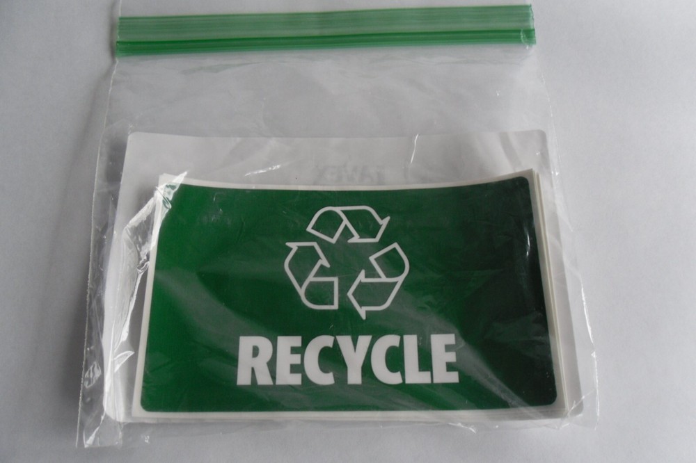 10Pk Lavex 3" x 5" 3223X5REC10 Recycle Labels