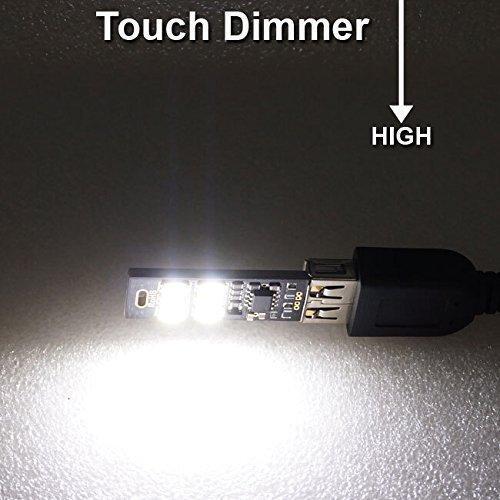 Yitee 5pcs USB Light Keychain Super Bright 6 LEDs Mini USB Light Lamp with Smart