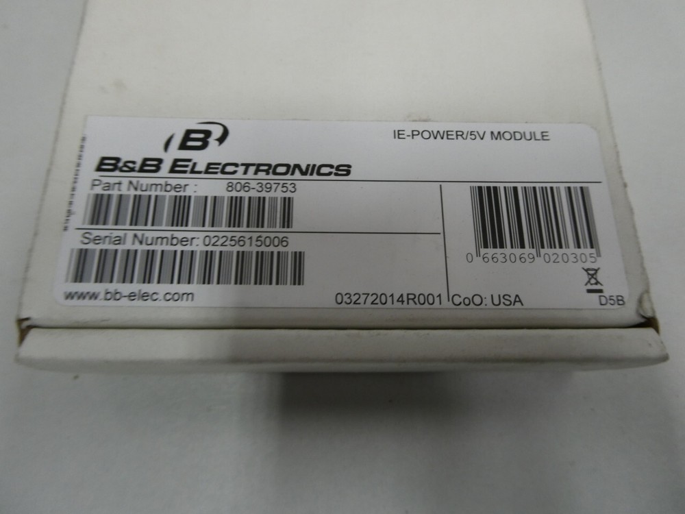 B&b Electronics 806-39753 MDR-10-5 Power Supply Module