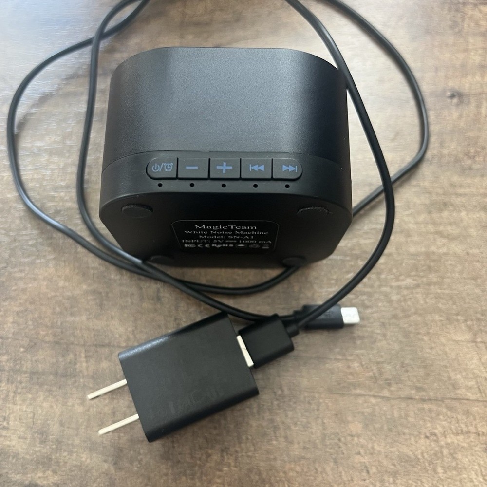 MagicTeam SN-A1 White Noise Machine Black Sound Therapy with Adapter
