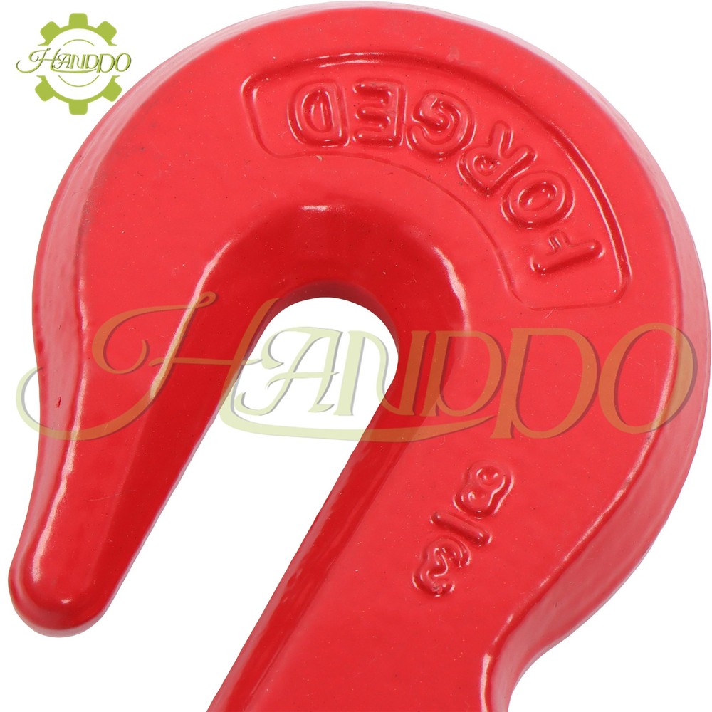 4 Pack 3/8" Clevis Grab Hooks G70 7500lbs Working Load Limit Red Chain Hooks
