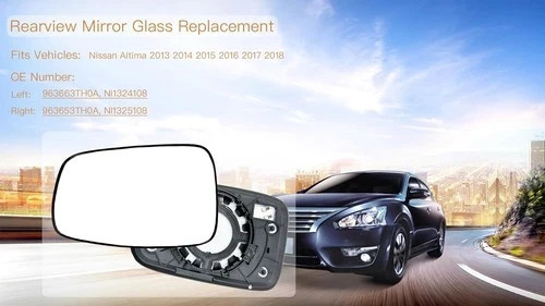 Mirror Glass Compatible with 2013-2018 Nissan Altima Sedan Driver Left Side