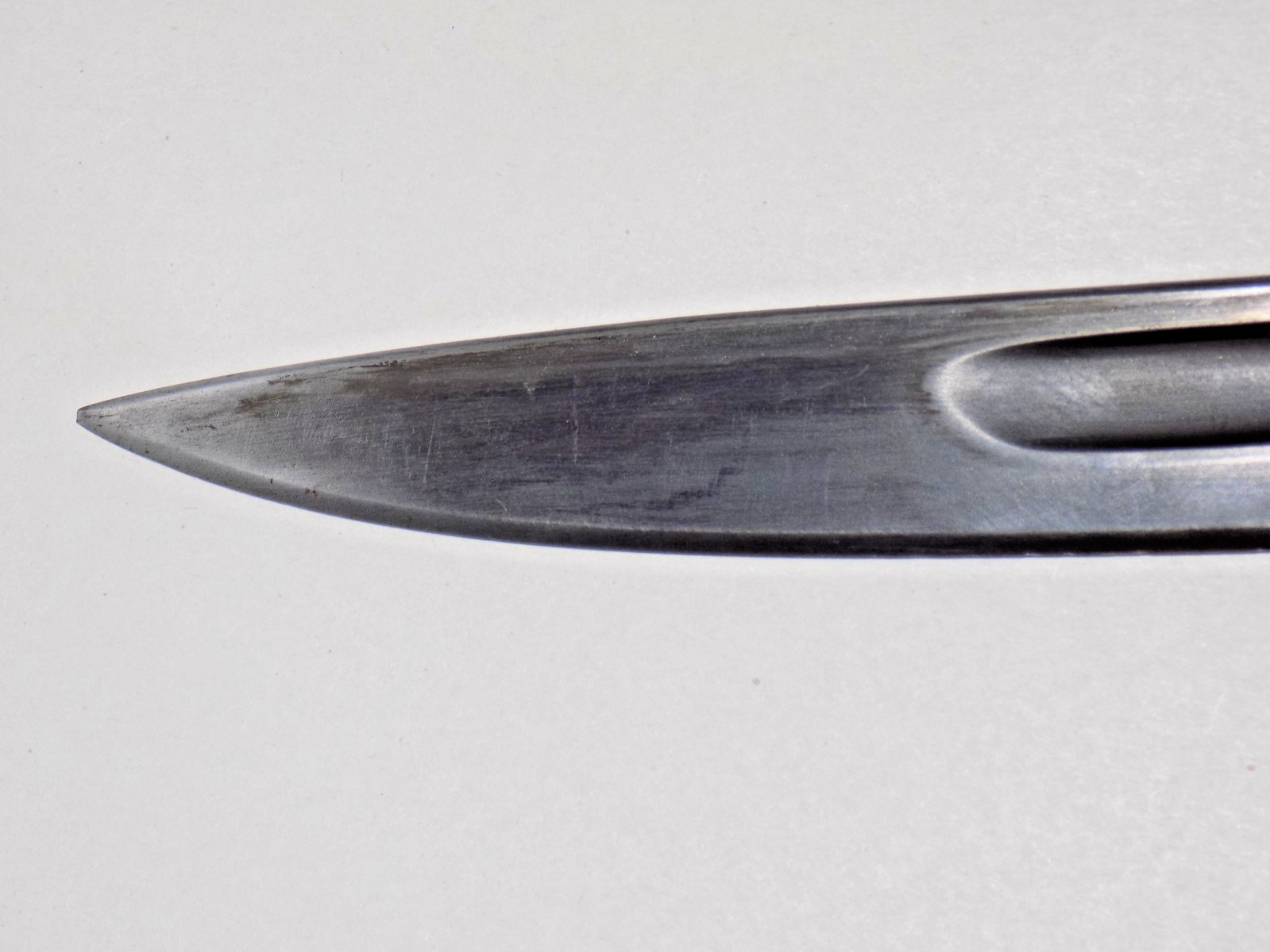 A++ P1907/7907 British Crown-Sanderson Enfield WW1 Bayonet W/Mk1 LeatherScabbard