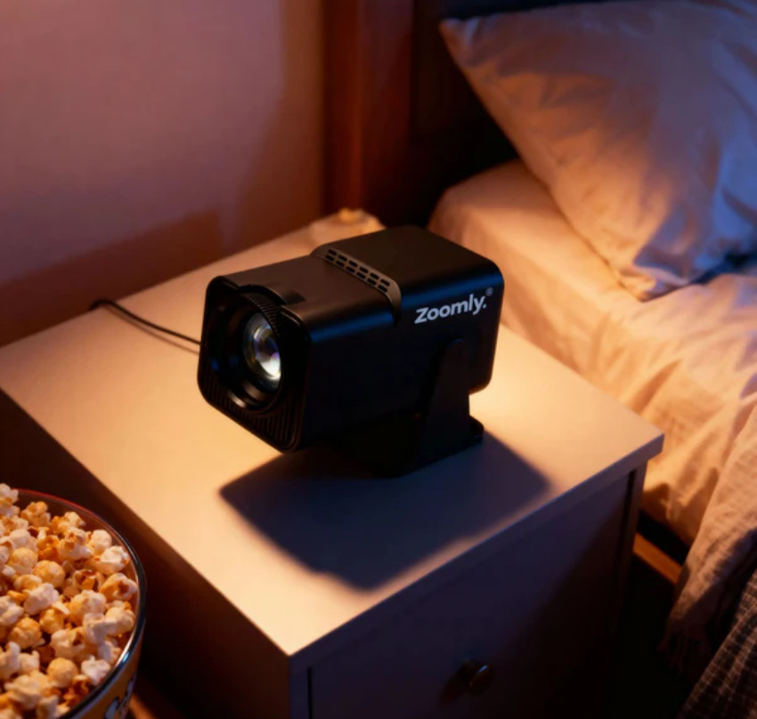 Zoomly Pro Max Smart Projector 4K Ceiling or Wall