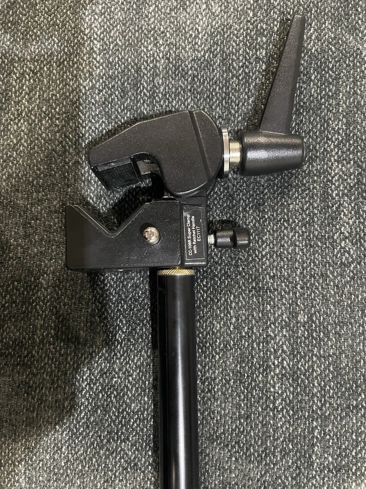 Manfrotto 122B Adjustable Extension Arm + CC-106R Super Clamp Studio Set Rare