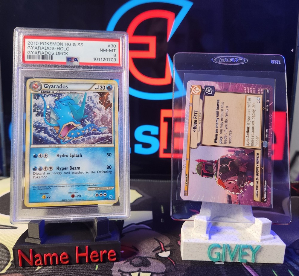 Customizable 3D Printed Trading Card Display Stand