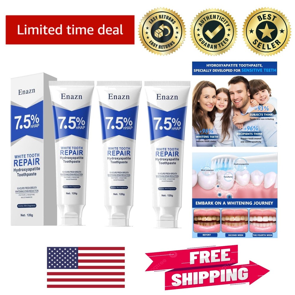 Fresh Breath & Enamel Protection - 7.5% Nano Hydroxyapatite Mild Mint Toothpaste