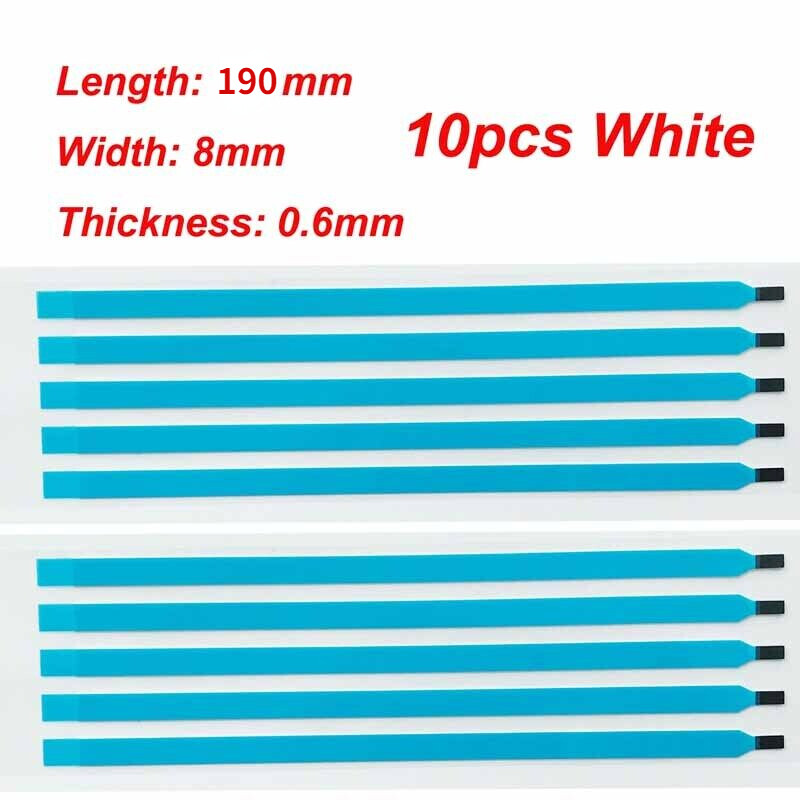 10-Pull 190mm Tabs Stretch Release Adhesive Strips for LCD Screen Panel & Handle