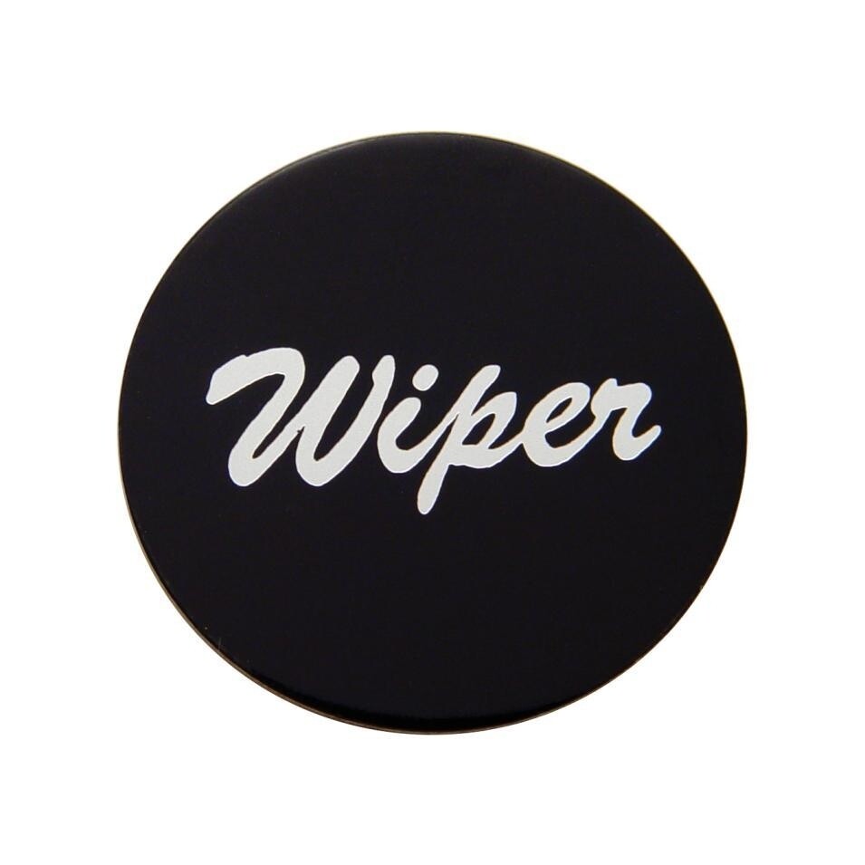"Wiper" Dash Knob - Black Aluminum Sticker