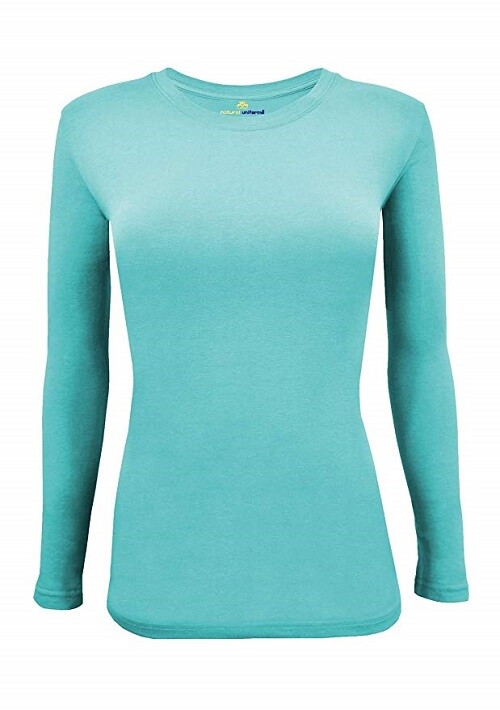 Natural Uniforms Women's Long Sleeve Under-scrub Stretch T-Shirt Scrub Top