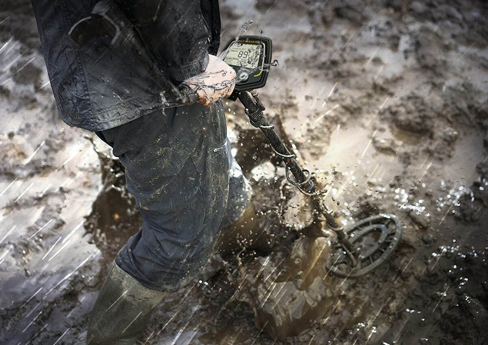 Metal Detector Waterproof High Accuracy , 15" Detection Depth, Pinpoint & Disc