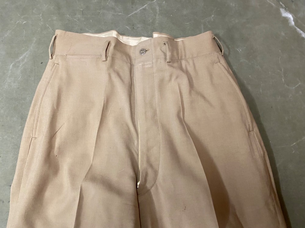 ORIGINAL WWII US ARMY OFFICER CLASS A "KHAKI" TROUSERS- XSMALL 30 WAIST