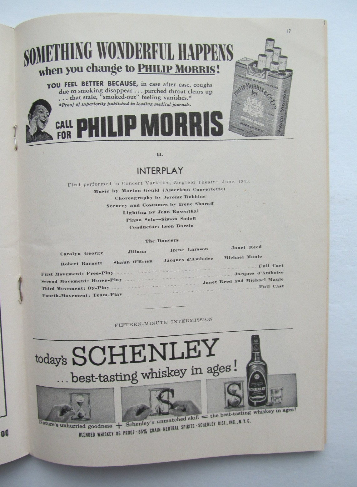 New York City Ballet Program - 1953 - Tallchief, Le Clercq, Balanchine, Robbins