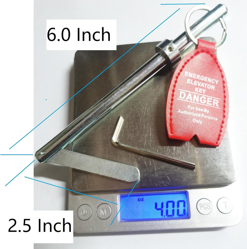 Emergency Elevator Door Key Compatible with ThysenKrupp Compatible with Dover Co