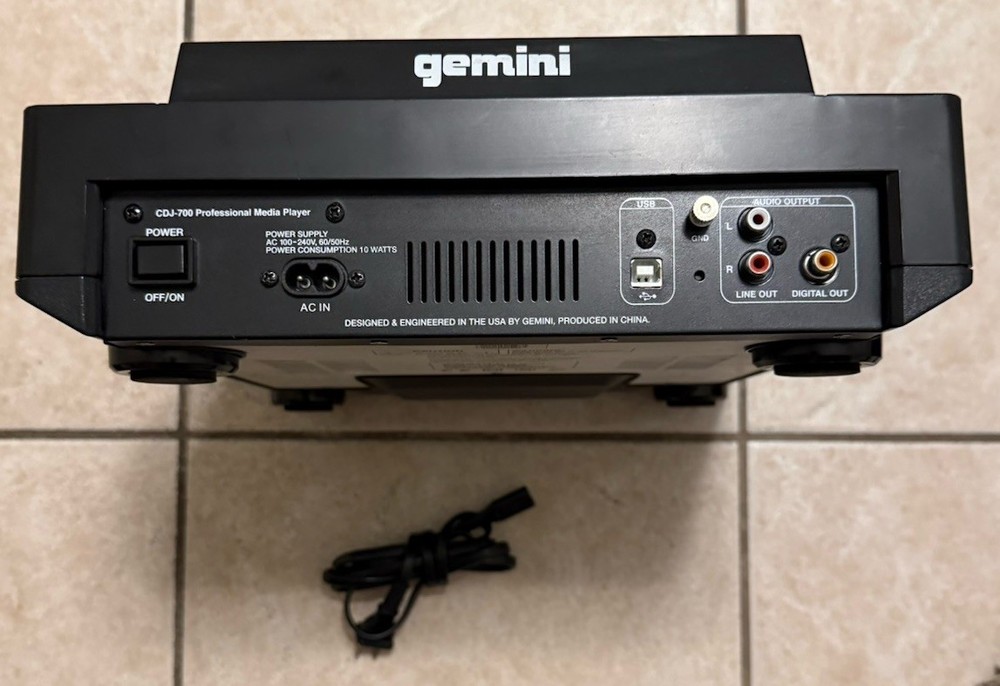 Gemini CDJ-700 Media Player CD/MP3/SD/USB Midi Professional Loop Slip Tested