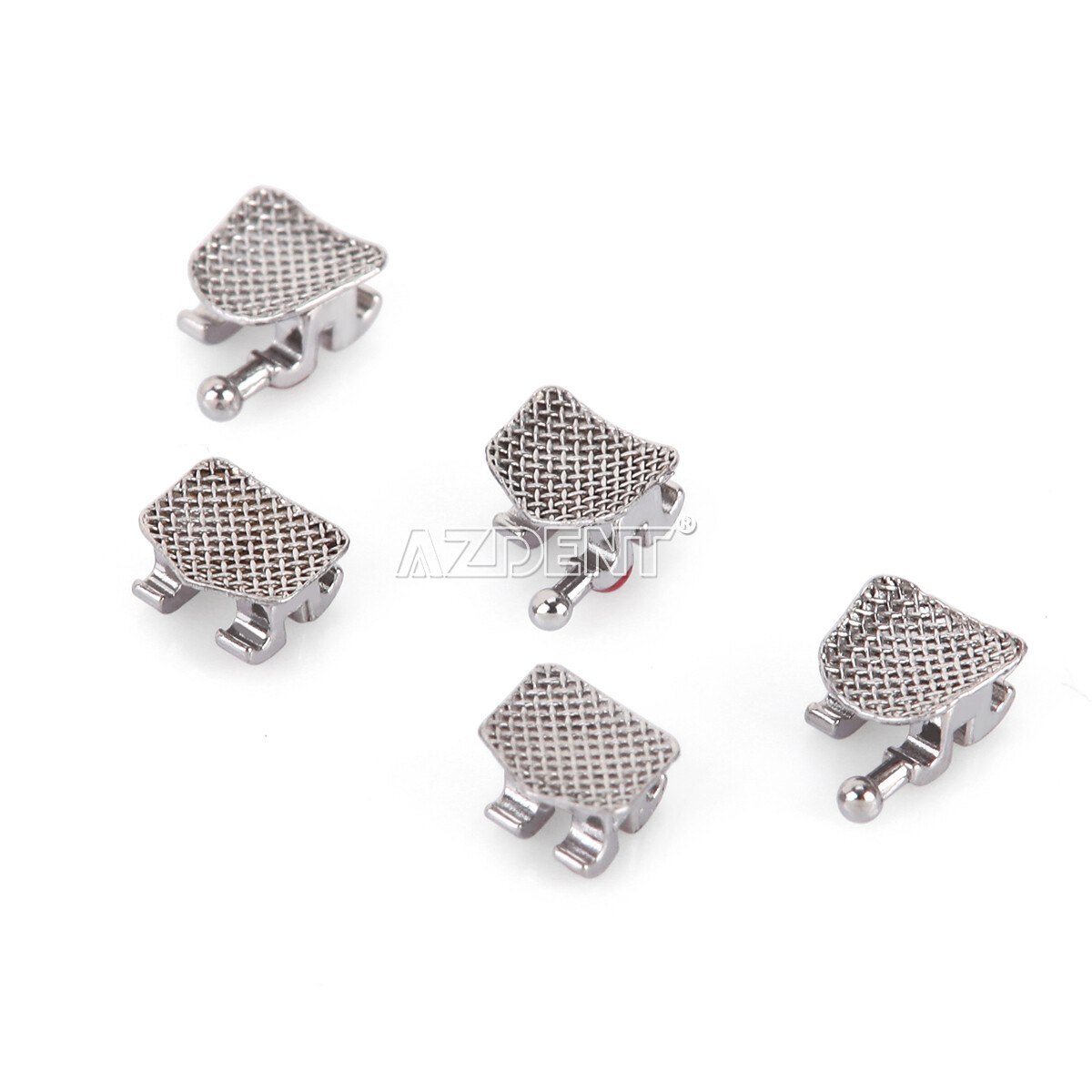 AZDENT Dental Ortho Metal Braces Brackets Mini Roth.022 Hook345/Arch Wire Nature