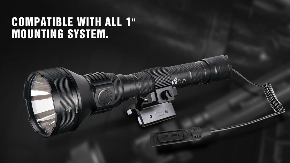 Trustfire T70 Tactical Flashlight Remote Pressure Switch Voiceless with Rat Cap