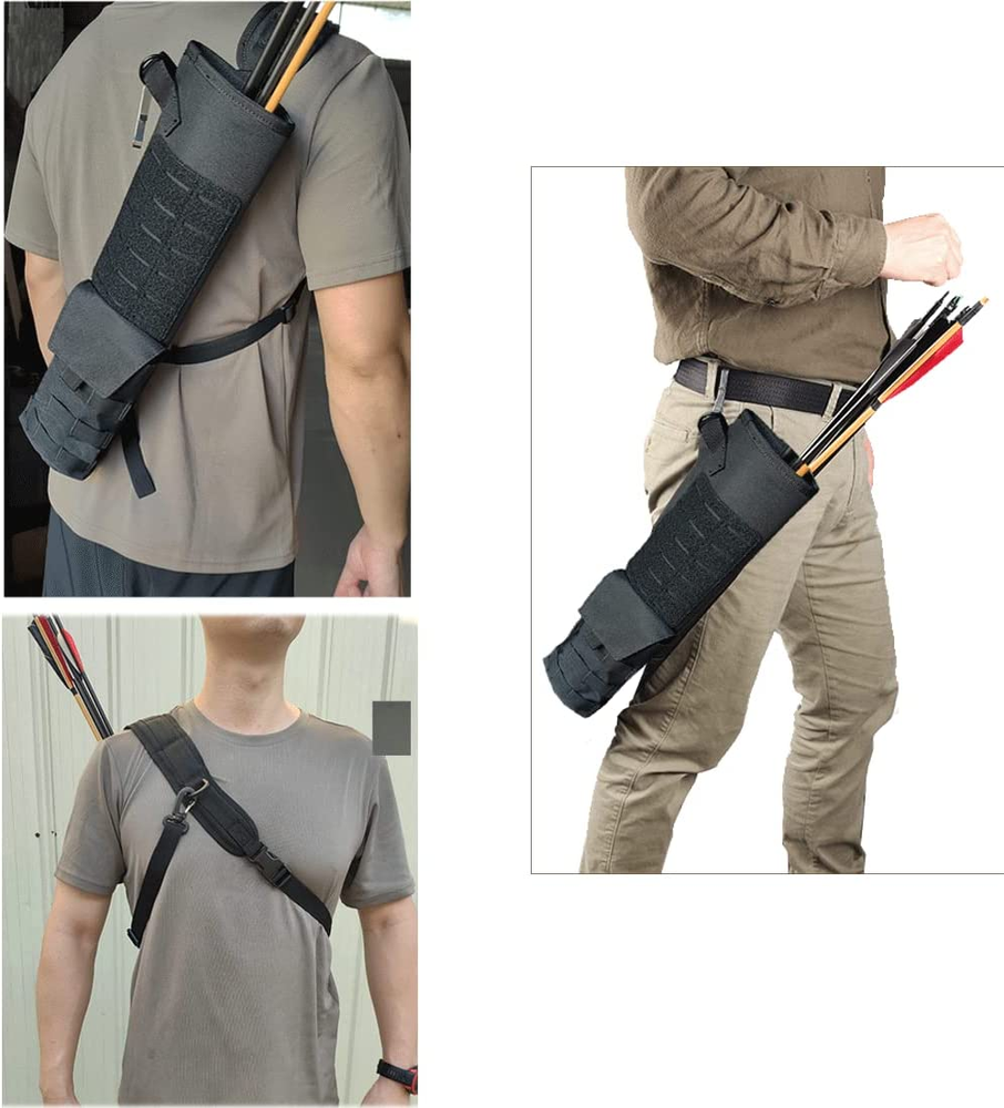 Archery Lightweight Back Arrow Quiver Dual Use Foldable Compact Hip A...