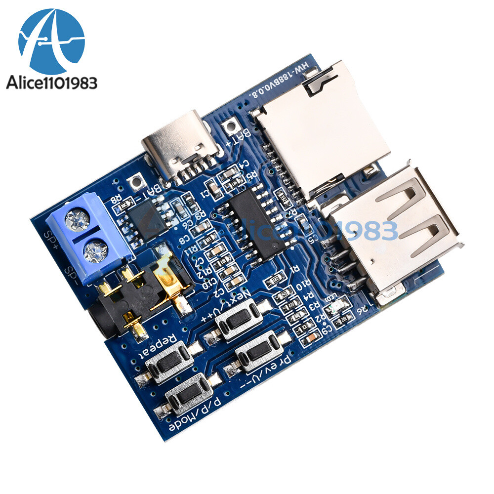 TF Card U-disk MP3 Format Decoder Board Amplifier Decoding Audio Player