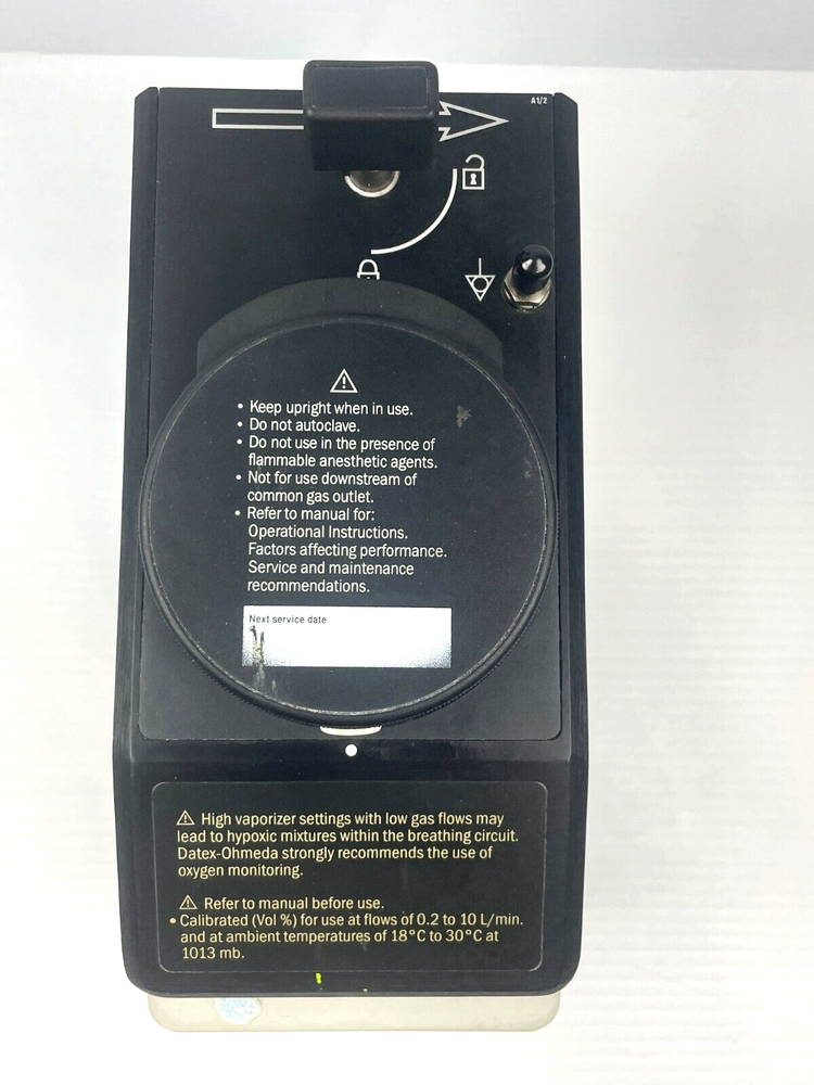 Datex Ohmeda Tec 6 Plus Desoflurane Anesthesia Vaporizer
