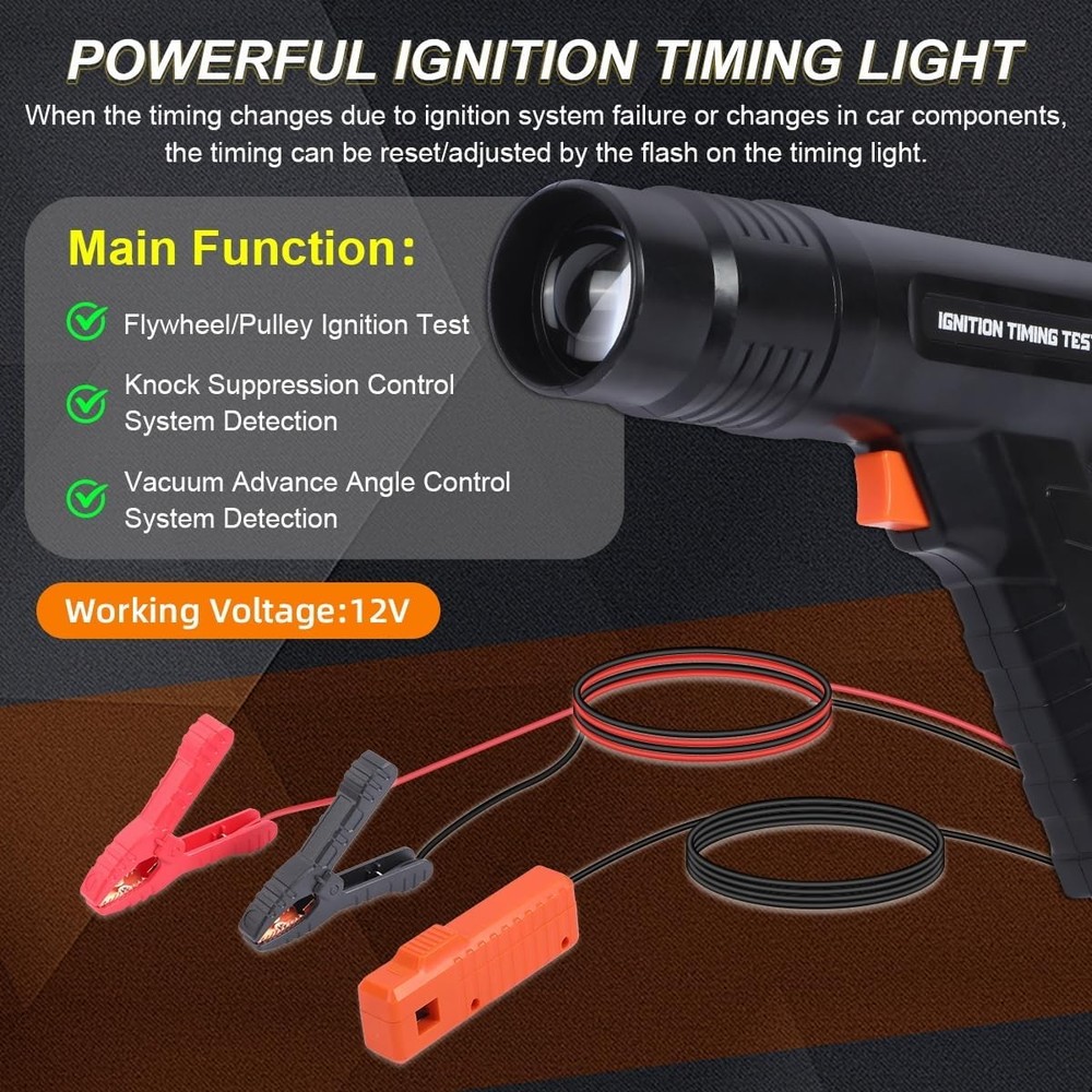 Ignition Timing Light Automotive Engine Ignition Inductive Timing Light Gun 12V