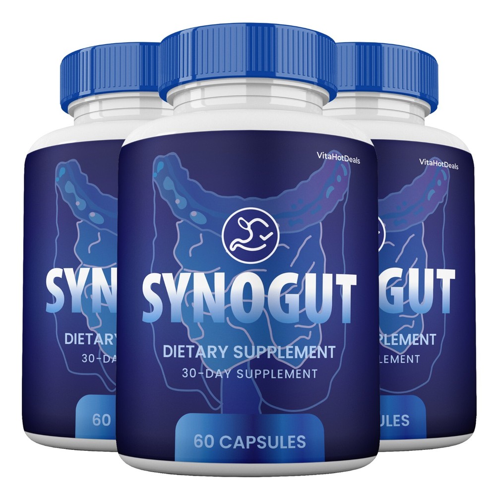 Synogut Capsules, Max Strength Formula, Synogut Supplement Pills (3 Pack)