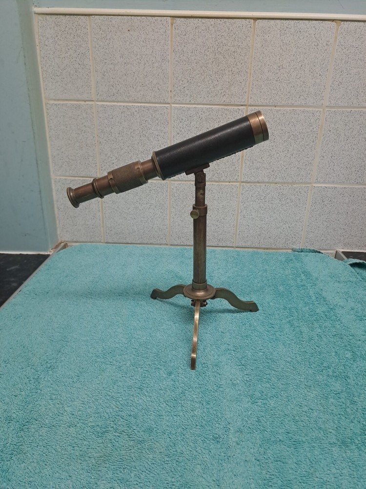 Antique Table Top Brass Telescope