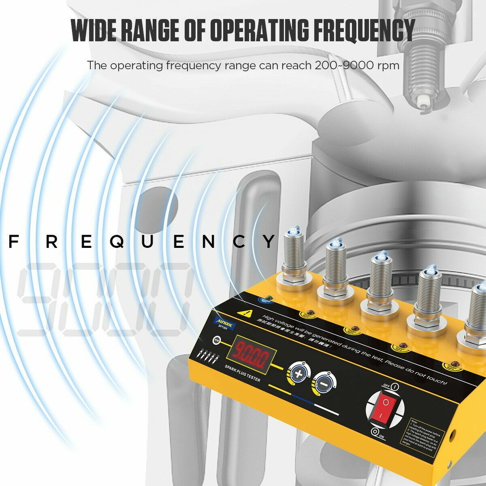 AUTOOL 5 Holes Car Spark Plug Tester Analyzer Digital Ignition Testers Tool 110V