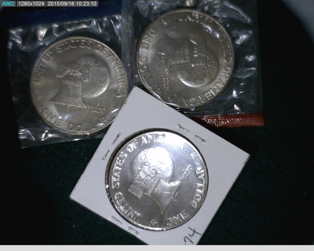 1976 PDS Eisenhower dollars Unc in mint cello and Proof type 1