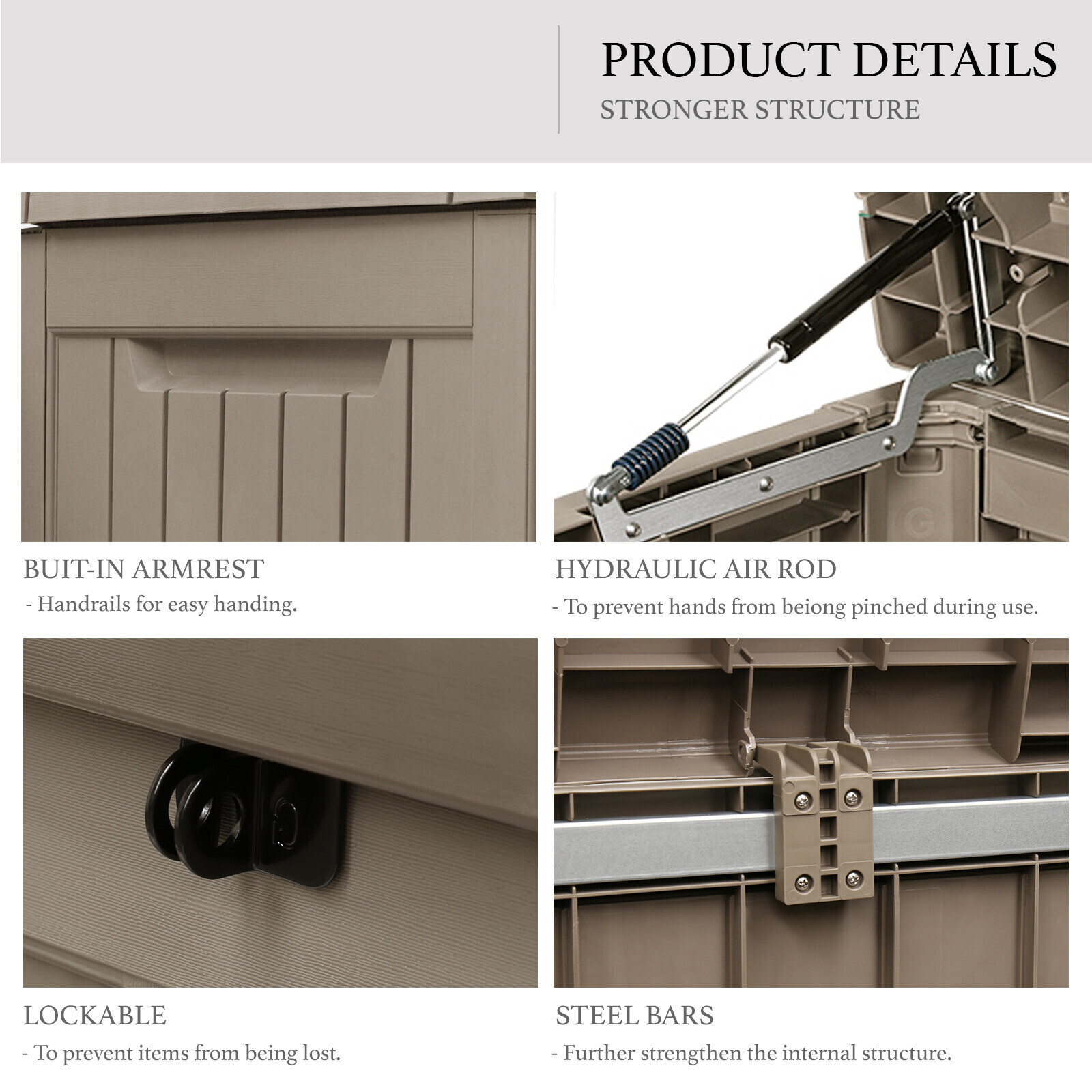 230 Gallon Deck Box Storage Outdoor Patio Chest Organizer Furniture Garden Bench