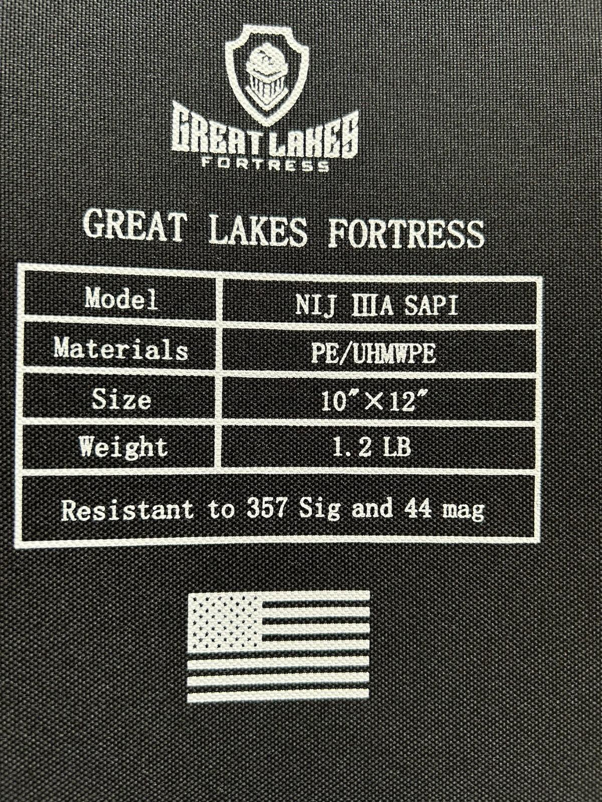 NIJ Level 3a UHMWPE Hard Armor Plates 10"x 12" Bulletproof Set of 2, 1 lb Only