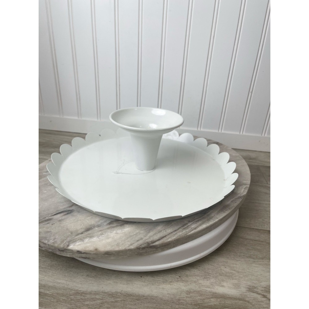 Pyrex VTG Borosilicate Bakeware Set 5pc Anchor Hocking Cake Stand Clear White