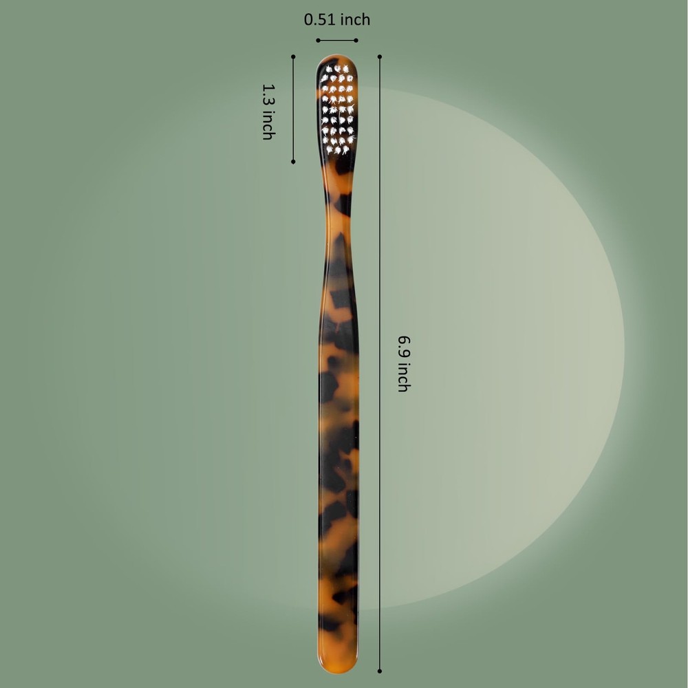 Biodegradable Eco-Friendly Cellulose Acetate Toothbrushes - 8 Count