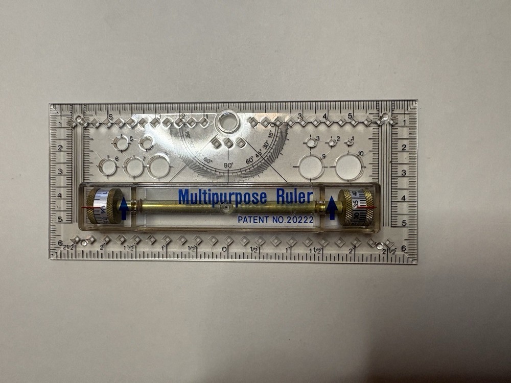 Rolling Ruler Set Multipurpose Drafting Measuring Tool Inch CM Vintage Lot Retro