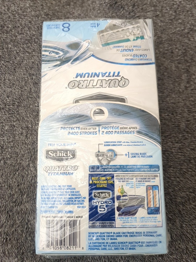 (6) Schick®️ Quattro Titanium* Refills 48 Cartridges Total