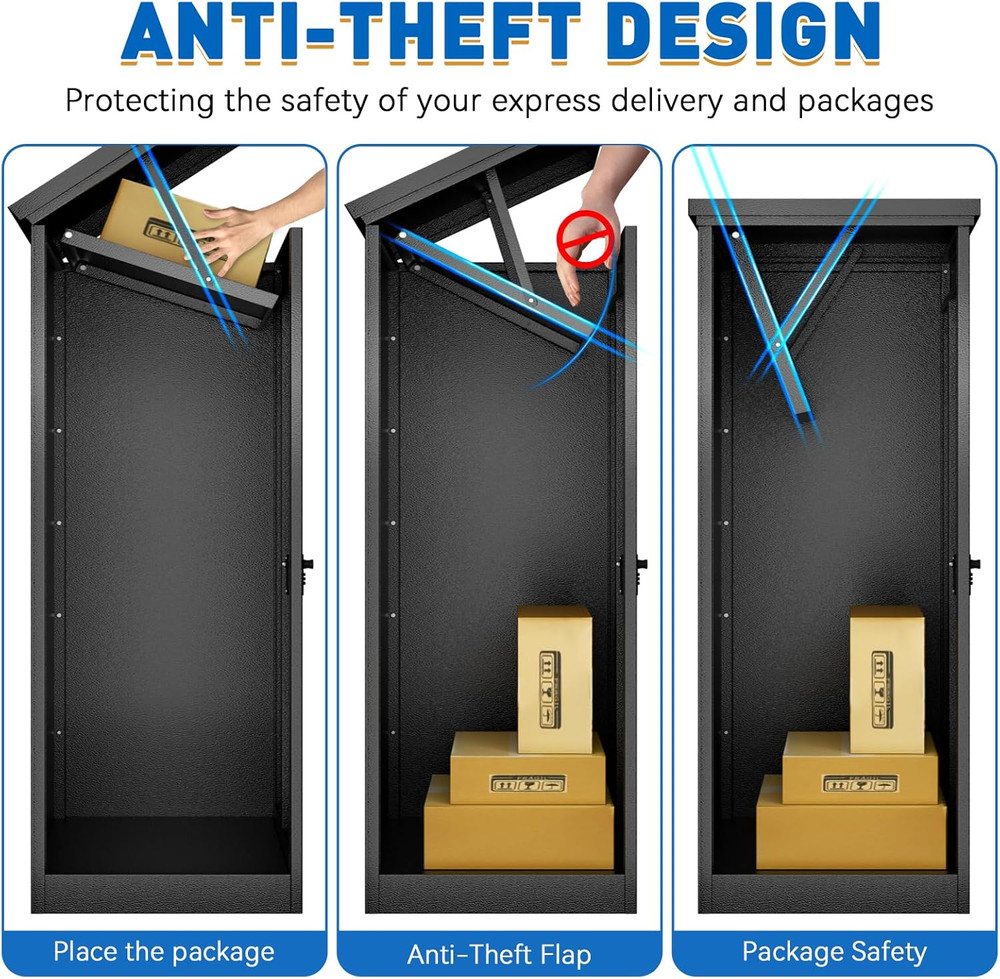 Package Delivery Boxes for Outside, Extra Large Parcel Drop Box with Combination