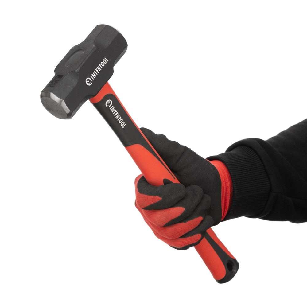 INTERTOOL Drilling Crack Hammer, 4 lbs / 12" Short Handle Sledge HT08-0242