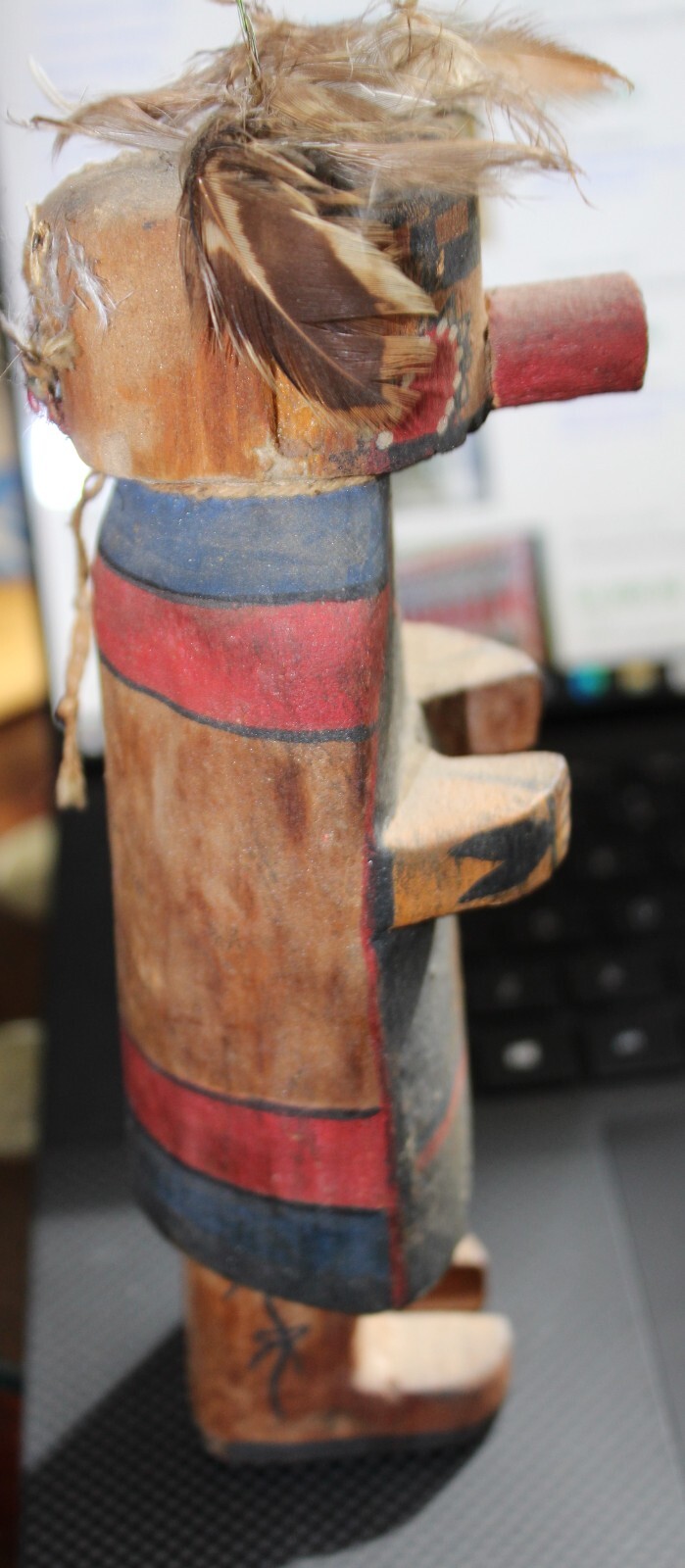 Antique 1910's Tall Painted Kachina Doll Southwestern Native American 7"