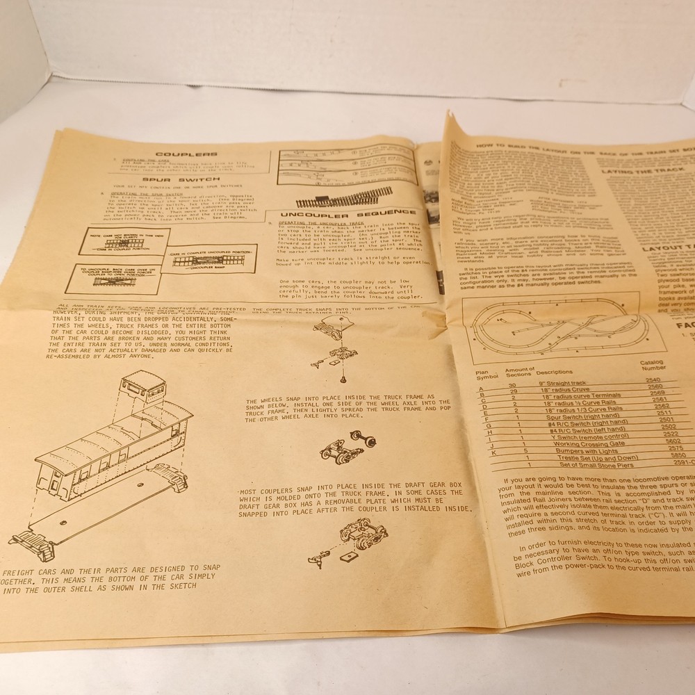 AHM 1976 Model Train Instructions And Catalog