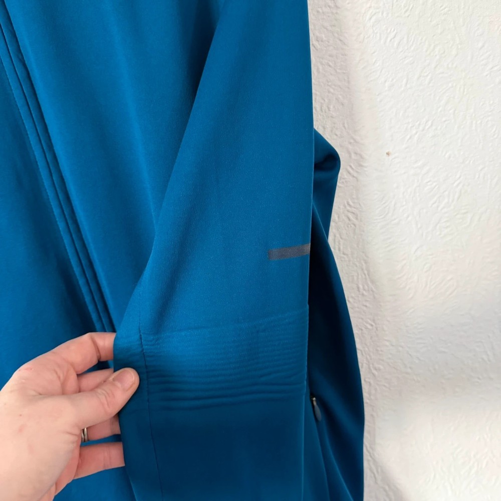 Adidas Running Jacket Full Zip Teal Blue Long Sleeve Size Medium